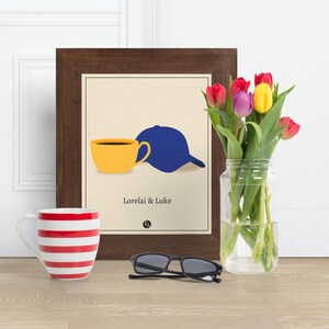 Gilmore Girls Printable Lorelai & Luke Object Illustration image 2