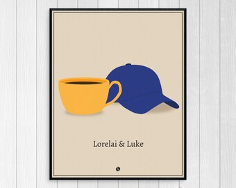 Gilmore Girls - Printable Lorelai & Luke Object Illustration