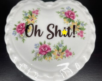 Oh Sh*t! | Swear Trinket Box | Jewellery Box | Ready Made | Funny Rude Insult Obscenity Profanity | Unique Gift Idea