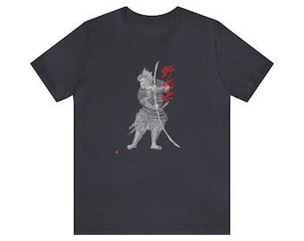 Nobushi Elite Japanese Warrior original artwork by Hiroshi Ikeda Shihan - Without Background - Printing on Front