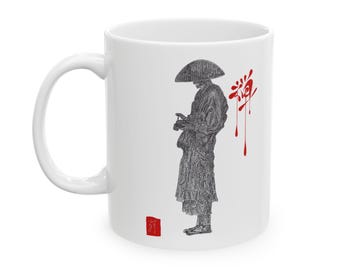 Zen Monk Mug with Original Artwork by Hiroshi Ikeda Shihan