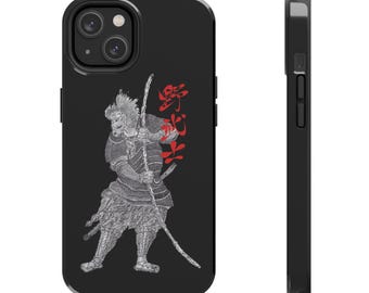 Minimalist iPhone Case with Nobushi Warrior by Hiroshi Ikeda Shihan a Unique Gift for Him or Her