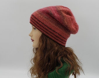 Alpaca by Design Unisex 50//50 Wool Cotten Blend Hypo-allergenic Fleeced-Lined Visor Hat Multi/_Green