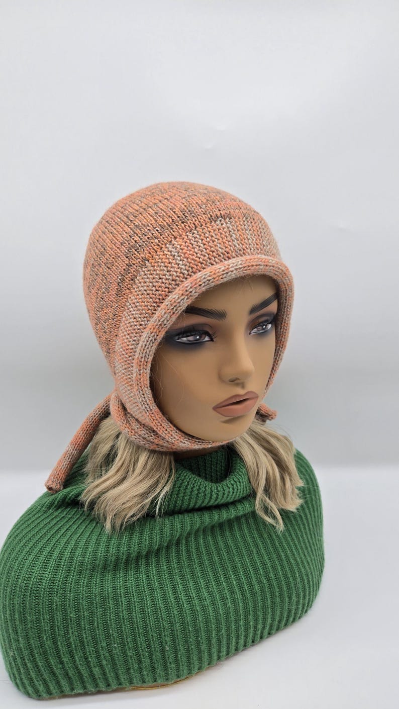 Fine Knit Alpaca Merino Wool Bonnet With Ties - Etsy