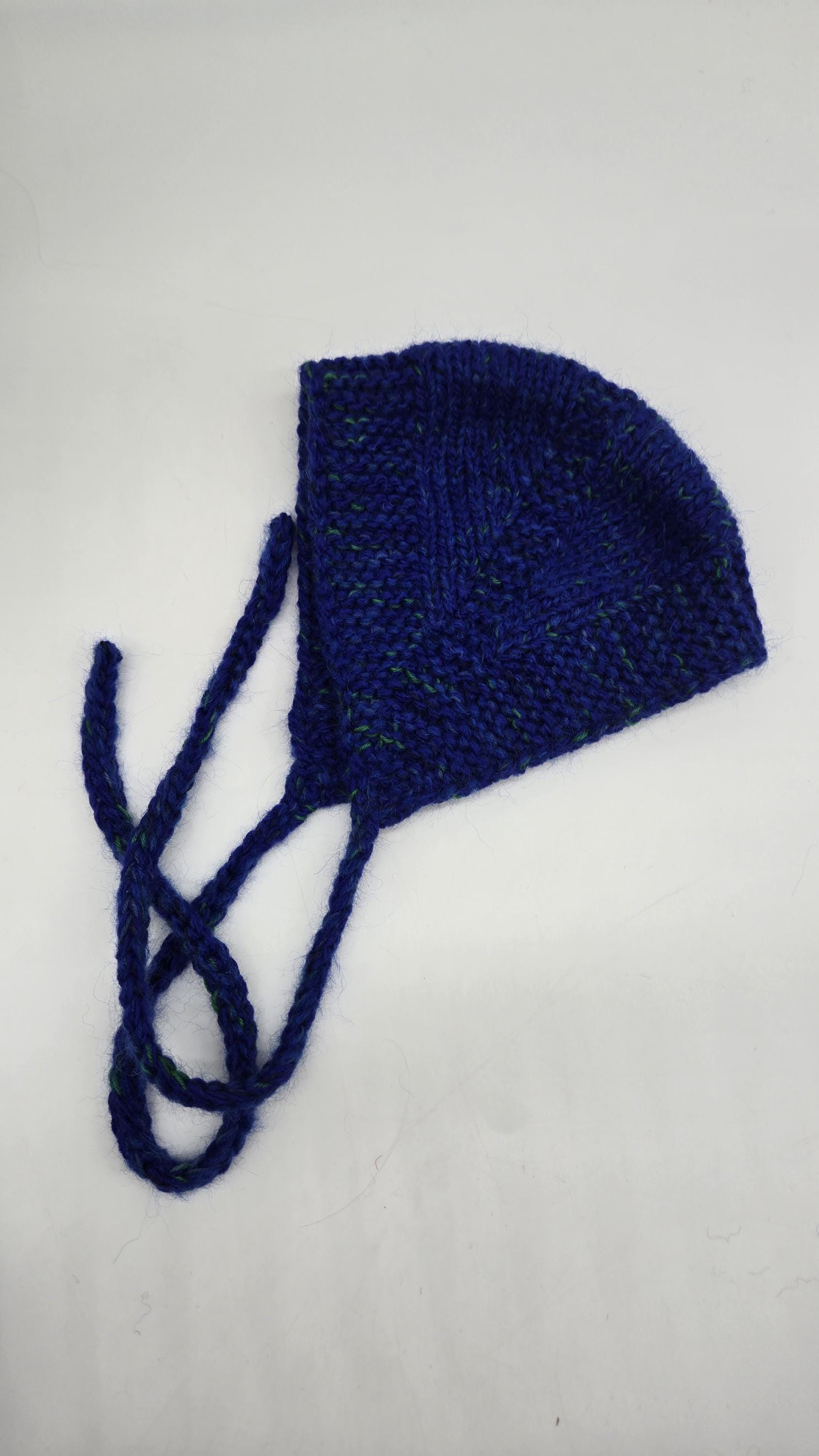 American Vintage blue green mohair beanie hat Smiley Vintage USA Made 100% Wool Winter Ski Beanie Hat Blue  main image 3