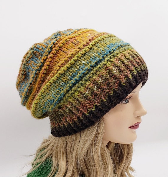 Chunky Beanie Oversized Hat Beanie Hat Handmade Wool Hat for Women