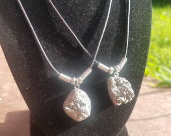 Natural Silver Stone Necklace