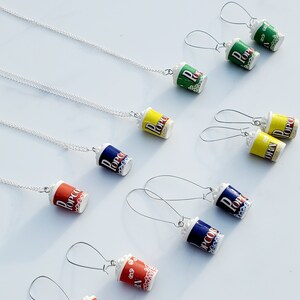 Popcorn Bucket Silver Earrings and Necklace