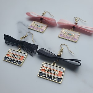 Cassette Tape Earrings 2 Piece Set