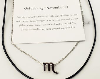 Scorpio Charm Necklace Set of 2