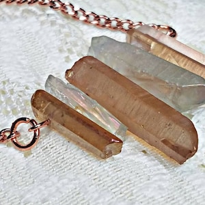 Cream and Pearl Crystal Rose Gold Chain Necklace