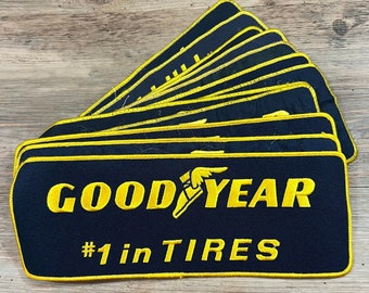 70s 80s Vintage GOODYEAR #1 In Tires Embroidered Patch 11x4 Racing Gasoline Nascar Automobile