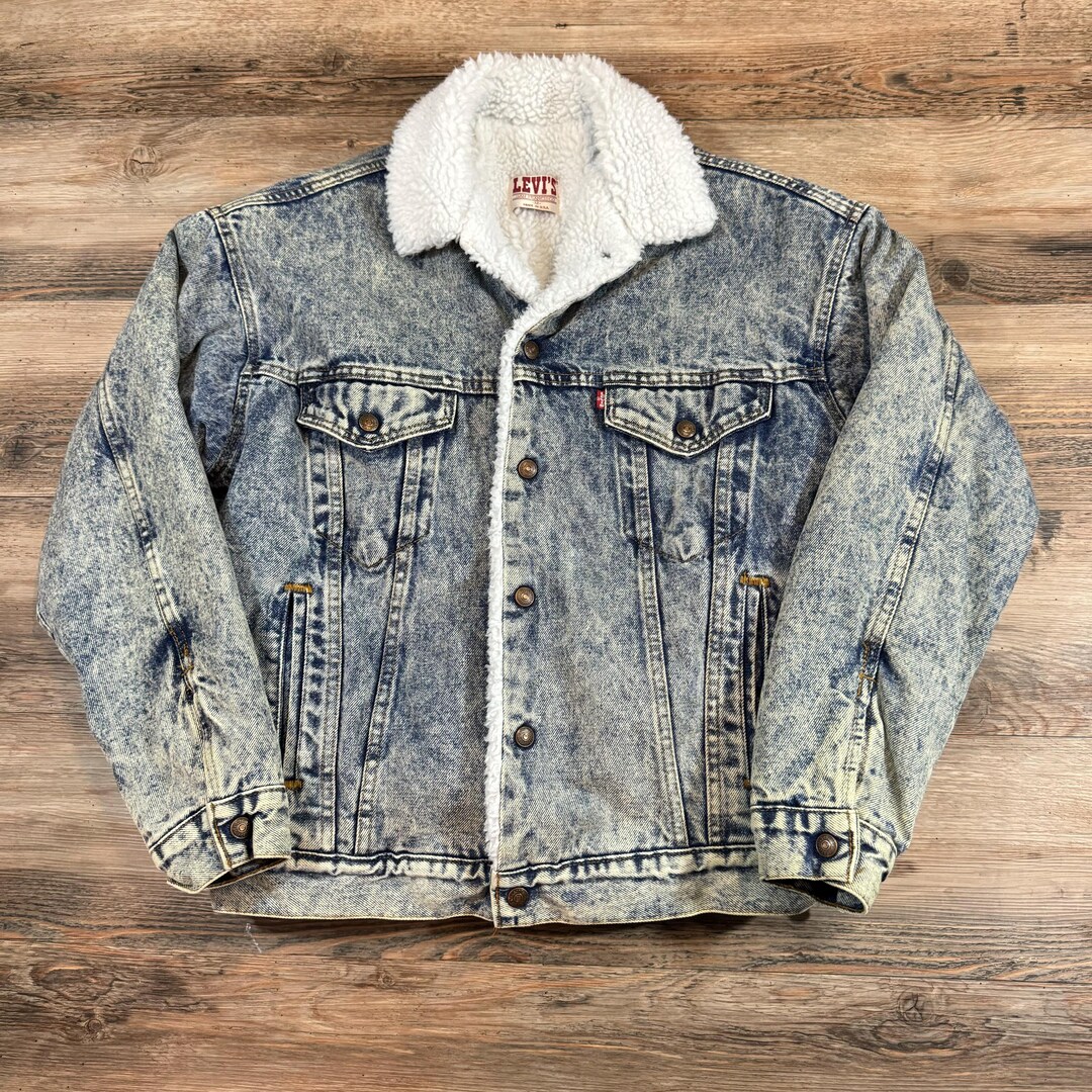 Levi's Heren Francisco flanellen Sherpa jas Warwick Plaid Dark Phantom Grey S