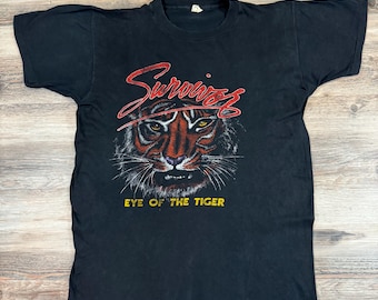 Vintage 1982 Survivor Eye of the Tiger Tour-T-shirt - Screen Stars