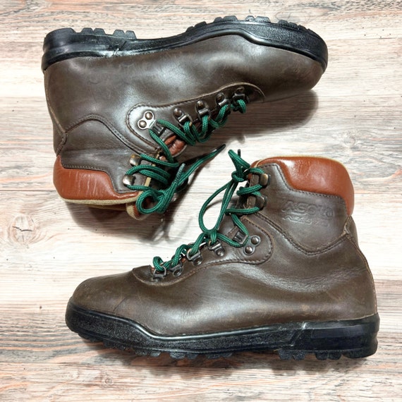 Vintage ASOLO Leather Hiking Boots: Goretex Vibram, Size 7.5 - Etsy