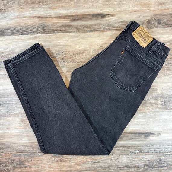 90'S Levi's 550 Relaxed Fit Black Denim Tapered Denim Pants Men's W34 Vintage / eaa481345 main image 1