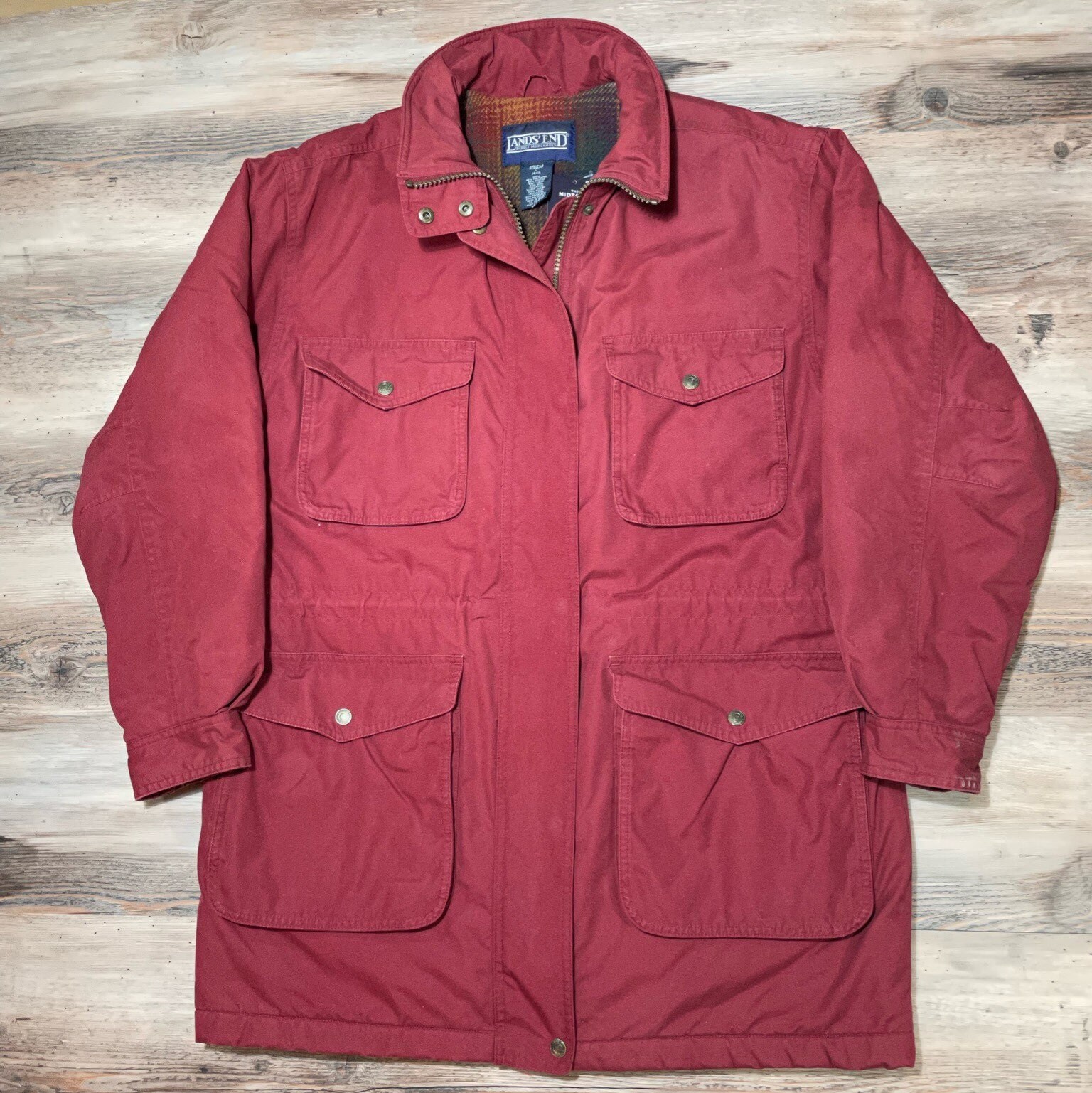 90s Vintage LANDS END PARKA Winter Coat 