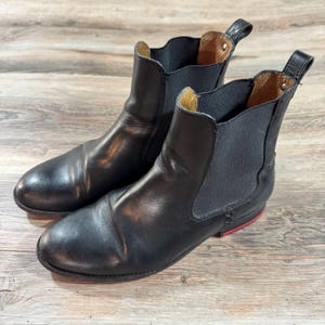 FRYE zwart leren CHELSEA instaplaarzen maat 8 Beatles retro Southwestern boho cowboy western paardensport pull-on