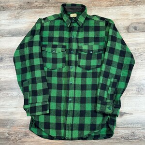 Maine Guide Ll Bean Quilted Flannel Flannel Shirt Jacket Men's Sz