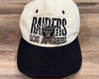 Rare 90s Vintage LOS ANGELES RAIDERS nfl Wool Script Embroidered L.A. Oakland Las Vegas Snapback Trucker Baseball Hat Hip Hop Gangsta Rap