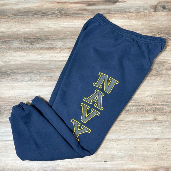 90s Vintage US NAVY SPELLOUT Sweatpants 