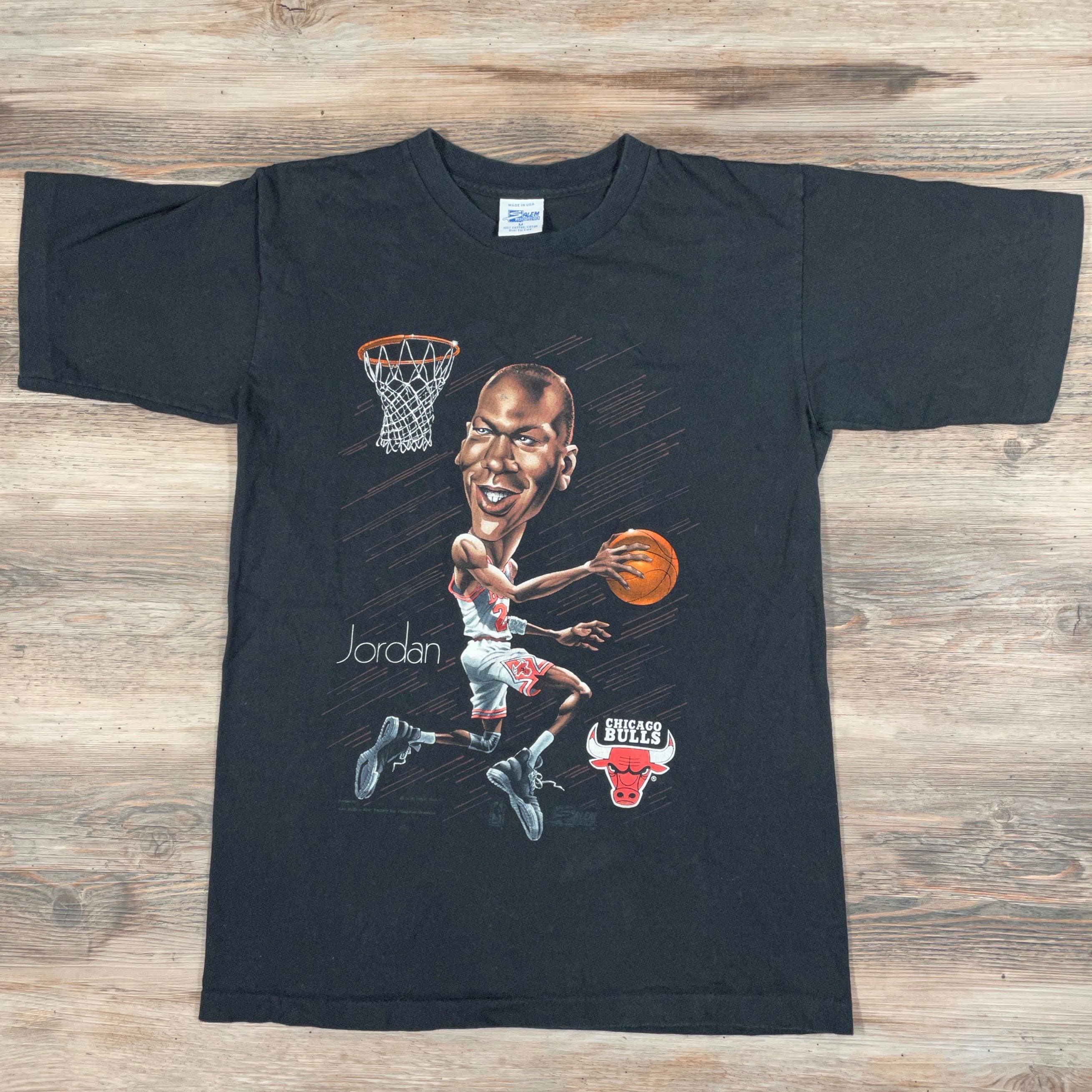 Vintage Chicago Bulls Bang Gang Caricature T-shirt NBA Basketball