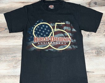 1997 90s Vintage HARLEY DAVIDSON 95th Anniversary Motorcycle Biker White's Lebanon Pennsylvania Dealership T-Shirt