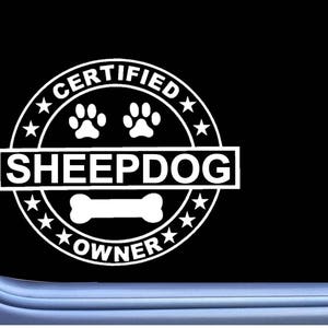 Gecertificeerde Old English Sheepdog L250 hondensticker 6" raamsticker