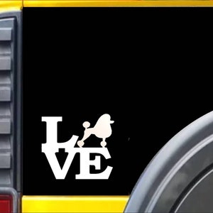 Sticker fenêtre Amour caniche *F152*