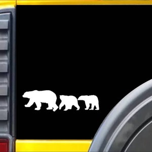 Polar Bear Family Window Decal Sticker I846 image 1