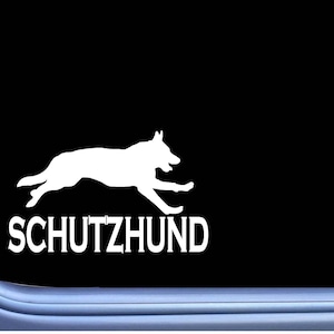 Schutzhund L792 8 inch Sticker dog german shepherd Window Decal