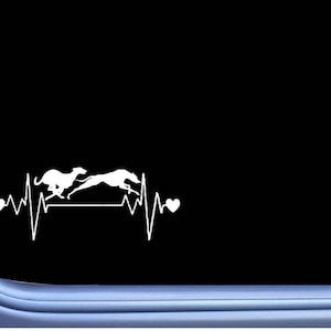 Racing Greyhound Lifeline J811 8 inch Sticker hond Raamstickers