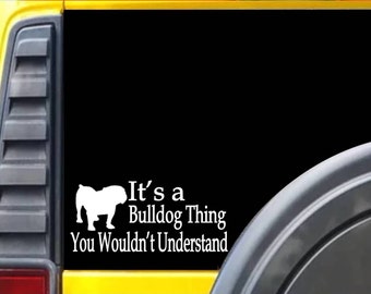 It's a Bulldog Thing L160  paw heartbeat Window Decal