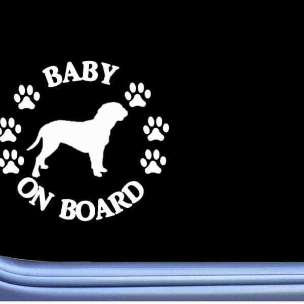 Baby on Board Dogue De Bordeaux L515 6" Sticker dog Window Decal