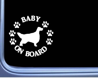 Baby on Board English Setter L506 6" Sticker dog Window Decal