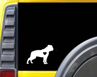 American Bulldog Little Heart Window Decal Sticker *J673*