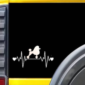 Poodle Lifeline Window Decal Sticker *I238*