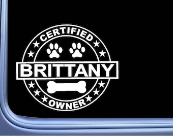 Certified Brittany Spaniel L280 Dog Sticker  Window Decal