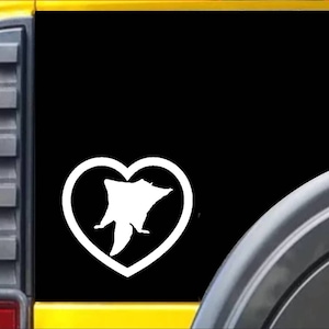 Sugar Glider Heart Window Decal Sticker *J391*