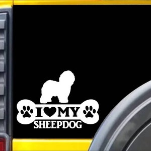 Bot Old English Sheepdog K998 Dog Sticker Raamstickers