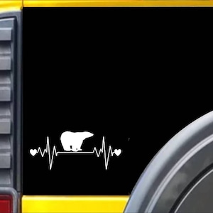 Raamsticker ijsbeer reddingslijn hartslag hartslag *I237*