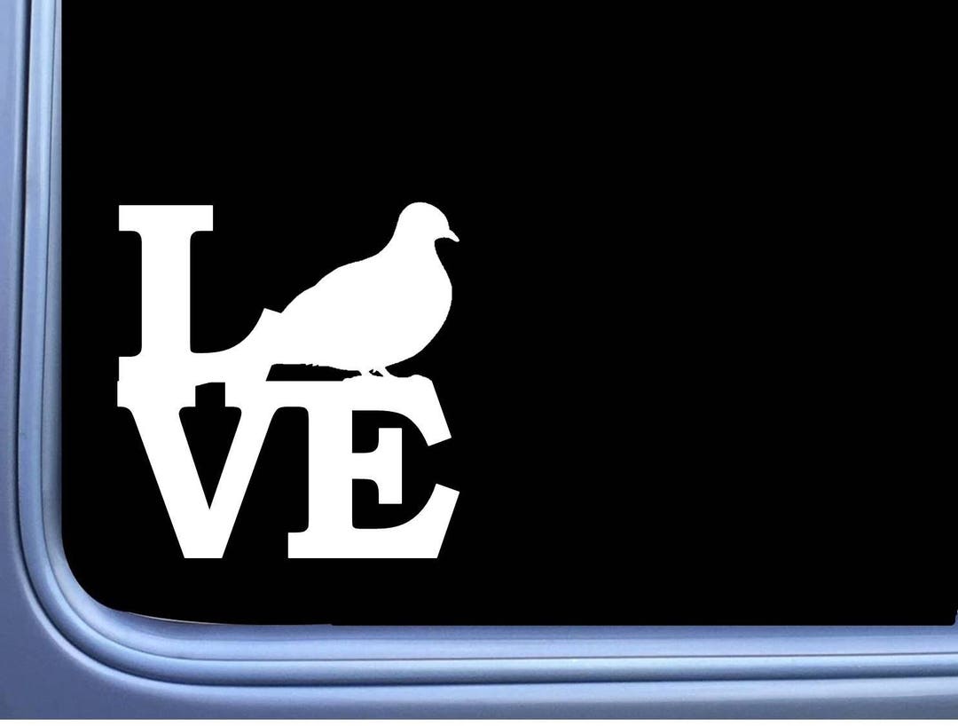 Dove Bird Love Sticker J763 Window Decal Sticker Etsy