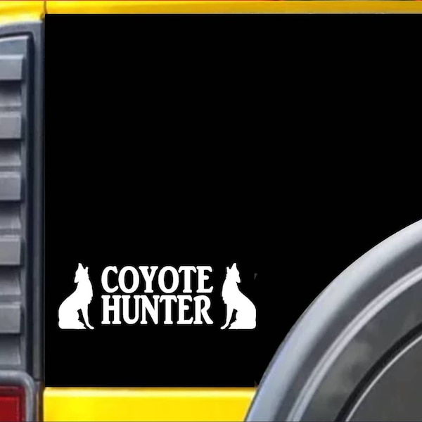Coyote Hunter Window Decal - Etsy