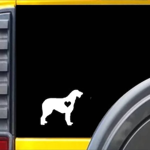 Irish Wolfhound Little Heart *J675* Window Decal Sticker