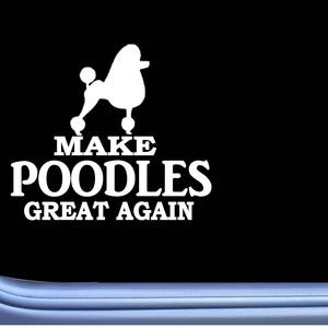 Sticker pour fenêtre Caniche L716 pour chien 7 po.