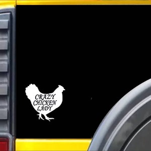 Adesivo per finestra Crazy Chicken Lady *J023*