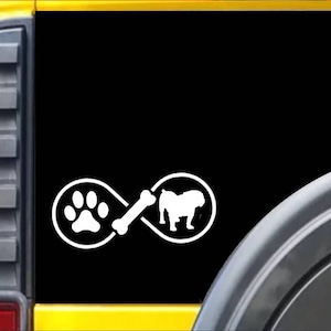 Bulldog Infinity Window Decal Sticker *J403*