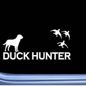 Adesivo de chamada de colete camuflado Duck Hunter L795 de 8 polegadas, decalque de janela