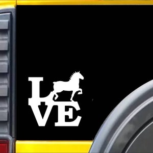Draft Horse Trot Love Window Decal Sticker *J32*