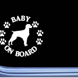 Baby on Board Brittany Spaniel L497  Sticker Window Decal